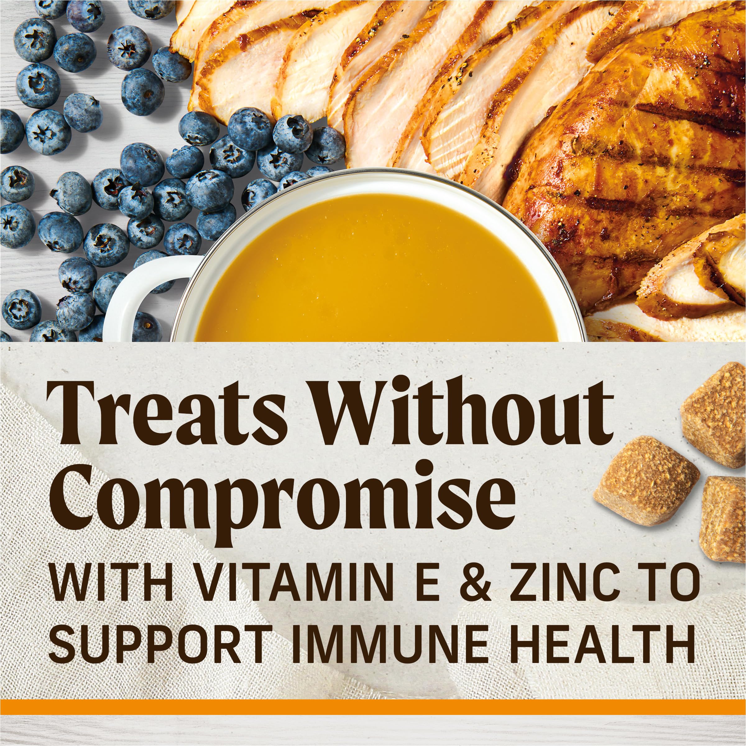 Healthy Bites Grain Free Dog Treats, Soft Treats With Bone Broth for Dogs, Chicken And Bone Broth Recipe - 16 oz. Pouch - Image 3