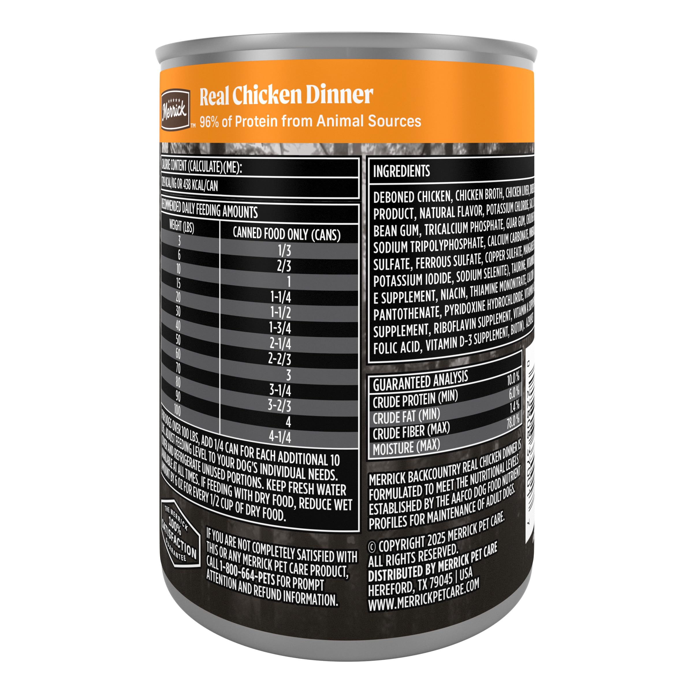 Merrick Backcountry Grain Free Premium Canned Dog Food, Soft And Healthy Wet Recipe, Real Chicken Dinner - (Pack of 12) 12.7 oz. Cans - Image 11