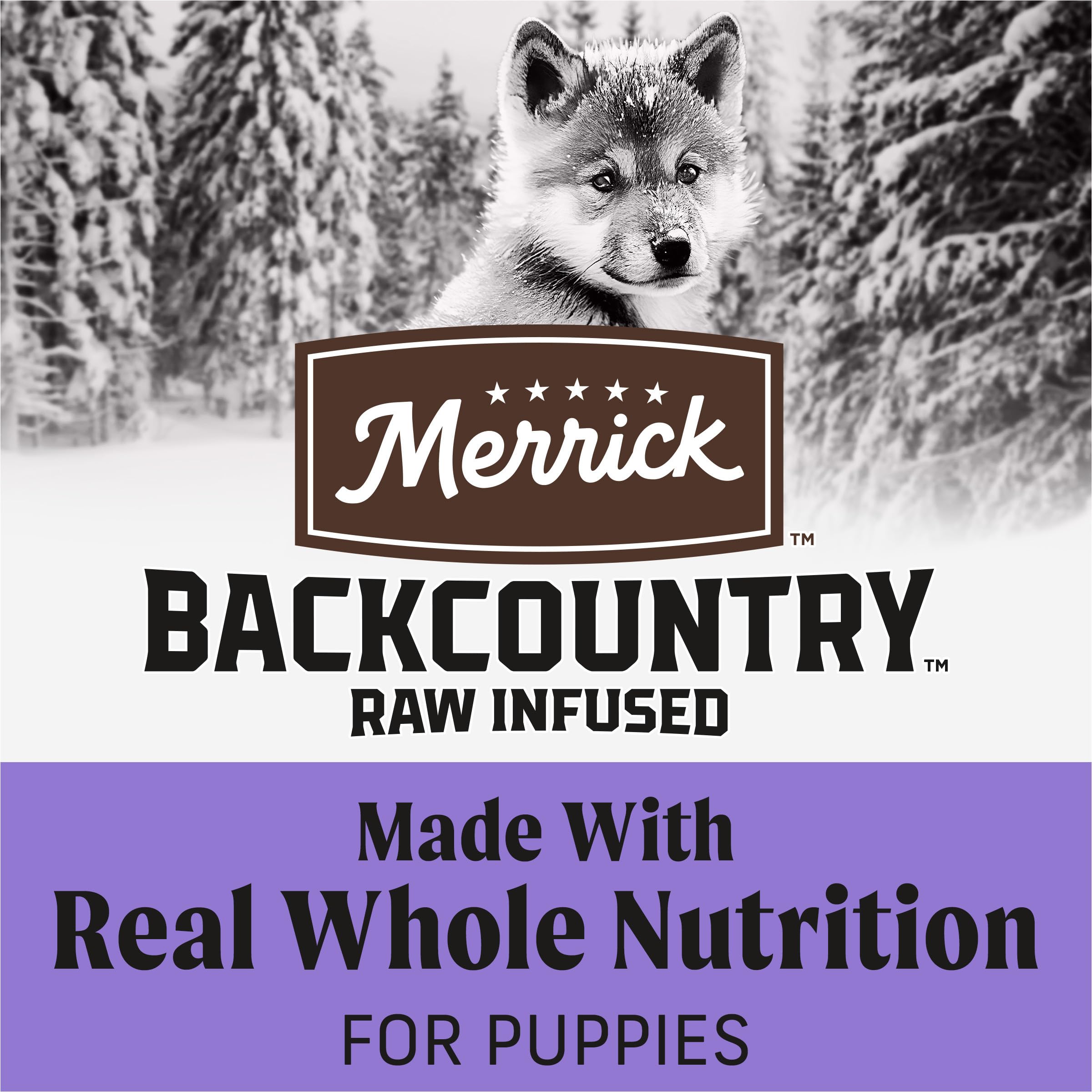Merrick Backcountry Healthy Grains Premium Dry Puppy Food, Kibble with Freeze Dried Raw Pieces, Chicken - 10.0 lb. Bag - Image 3