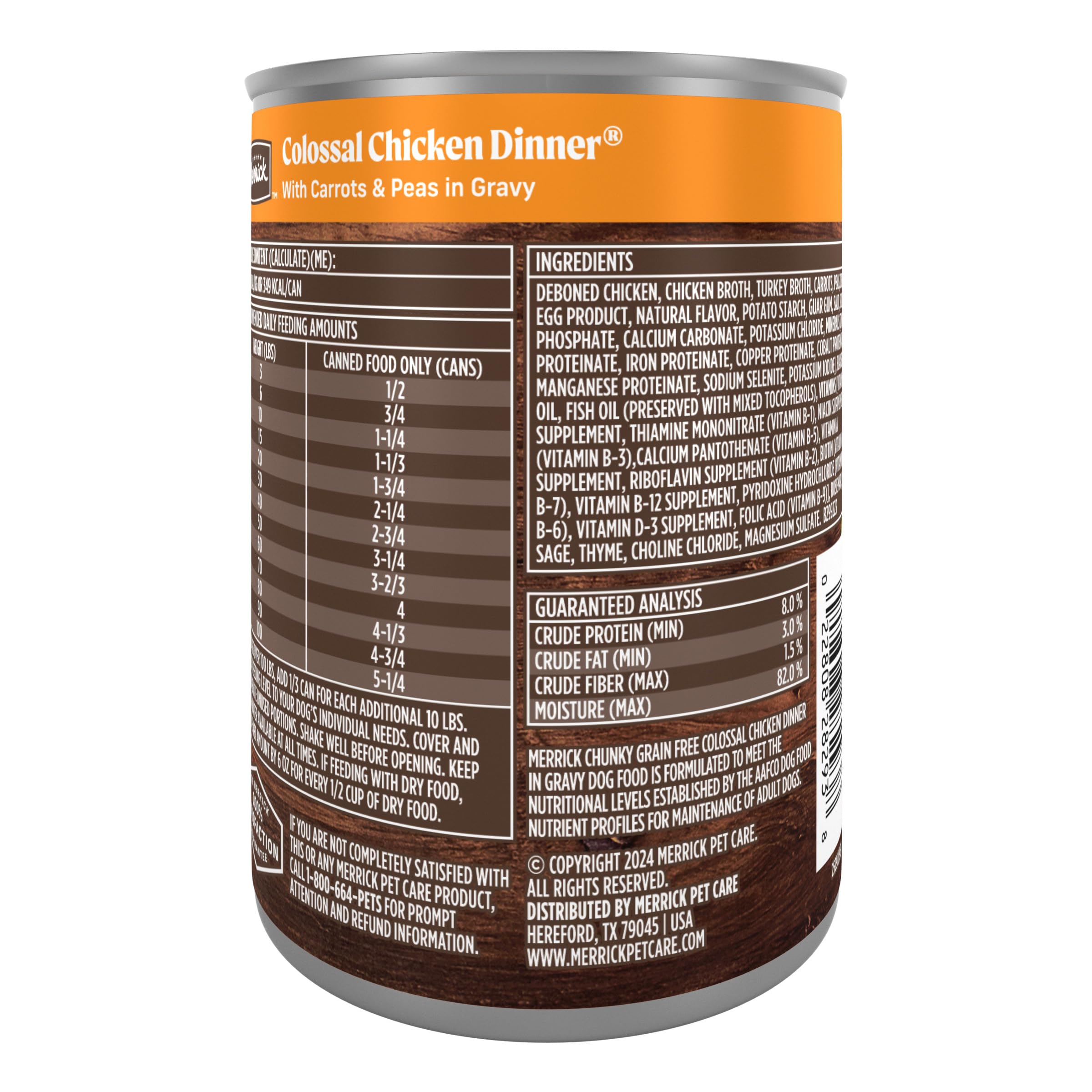 Merrick Chunky Grain Free Premium And Wholesome Canned Dog Food, Real Meat Colossal Chicken Dinner In Gravy - (Pack of 12) 12.7 oz. Cans - Image 11