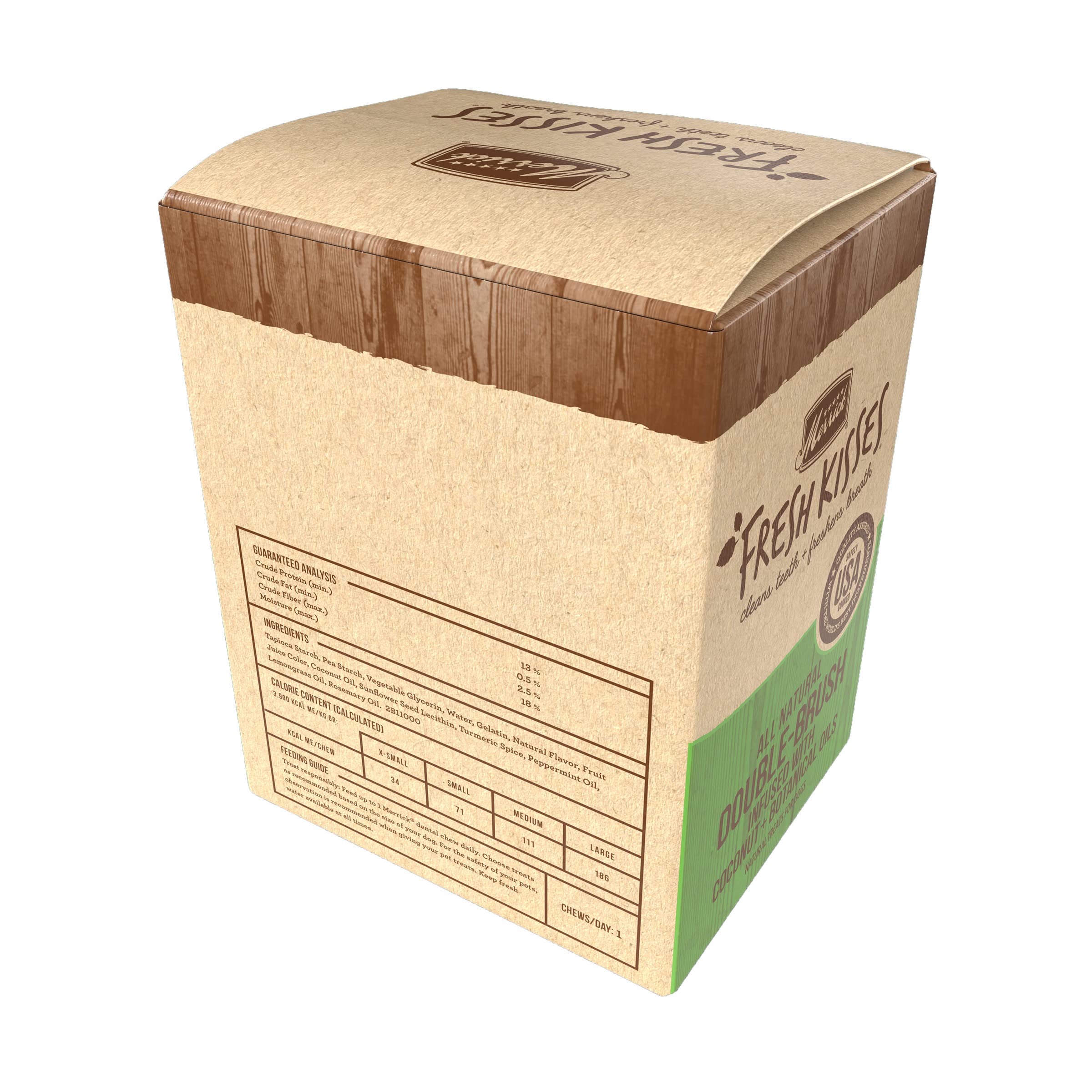 Merrick Fresh Kisses Natural Dental Chews Infused With Coconut And Botanical Oils For Large Dogs Over 50 Lbs - 22 ct. Box - Image 5