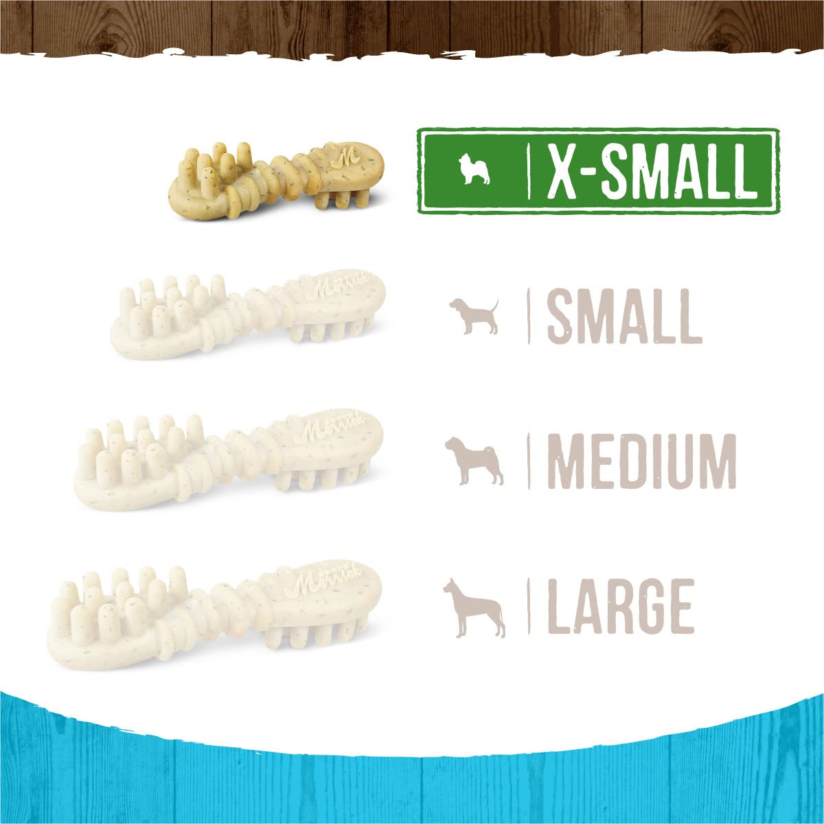 Merrick Fresh Kisses Natural Dental Chews Toothbrush Treat Shape Infused With Real Mint For Tiny Dogs 5-15 Lbs - 78 ct. Box - Image 7