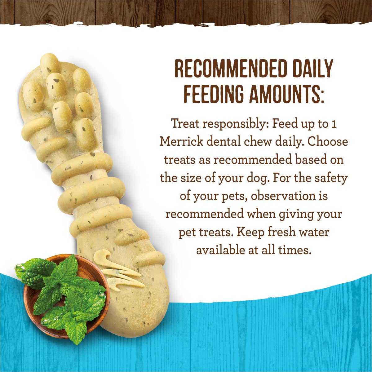 Merrick Fresh Kisses Natural Dental Chews Toothbrush Treat Shape Infused With Real Mint For Tiny Dogs 5-15 Lbs - 78 ct. Box - Image 8