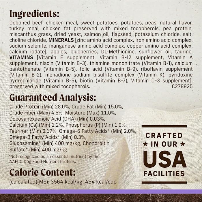 Merrick Grain Free Beef + Sweet Potato Recipe Dry Puppy Food, 4 lbs. ( packaging may vary ) - Image 4