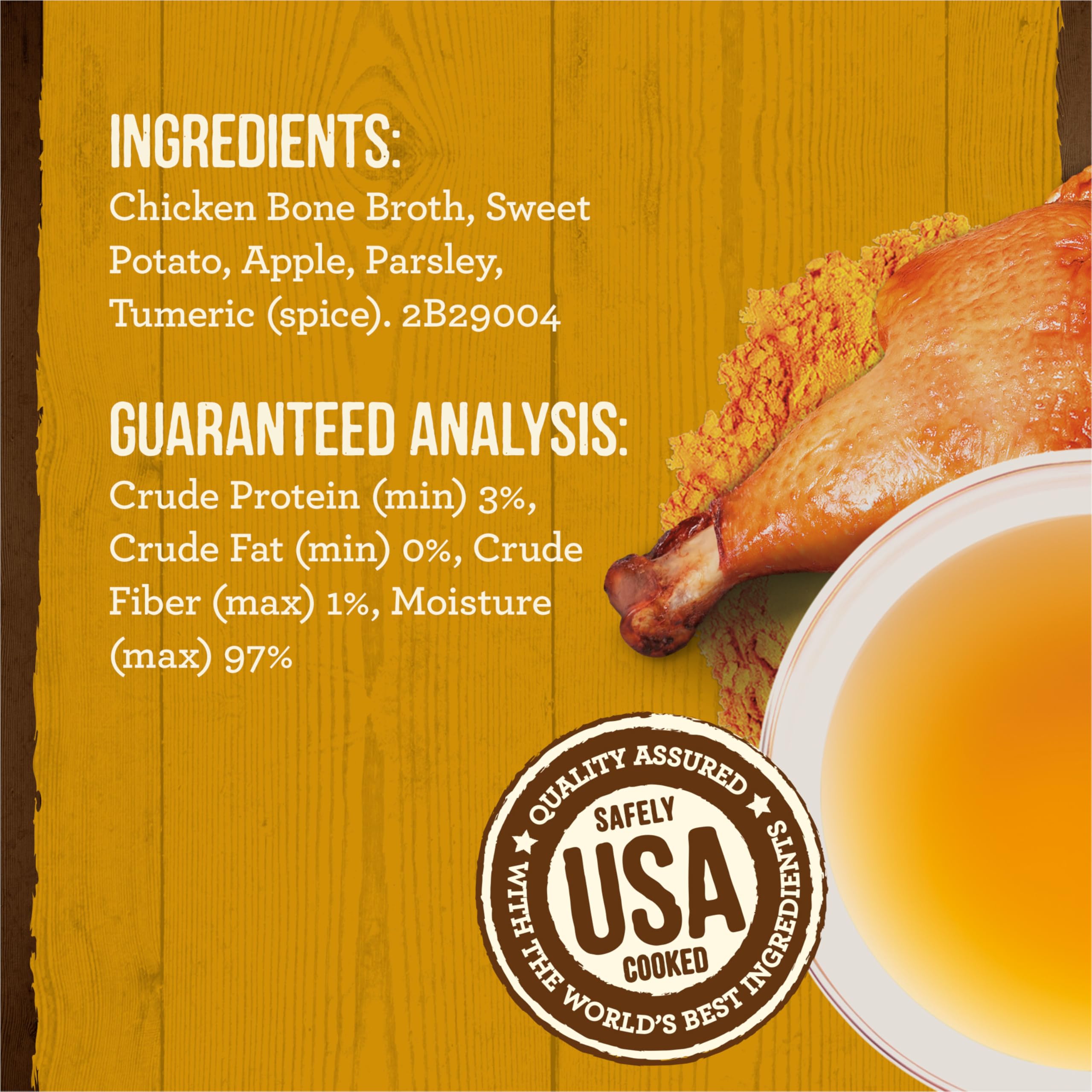 Merrick Grain Free Bone Broth, Premium Human Grade And Gluten Free Dog And Cat Food Topper Pouches, Chicken - 7 oz. Pouch - Image 9