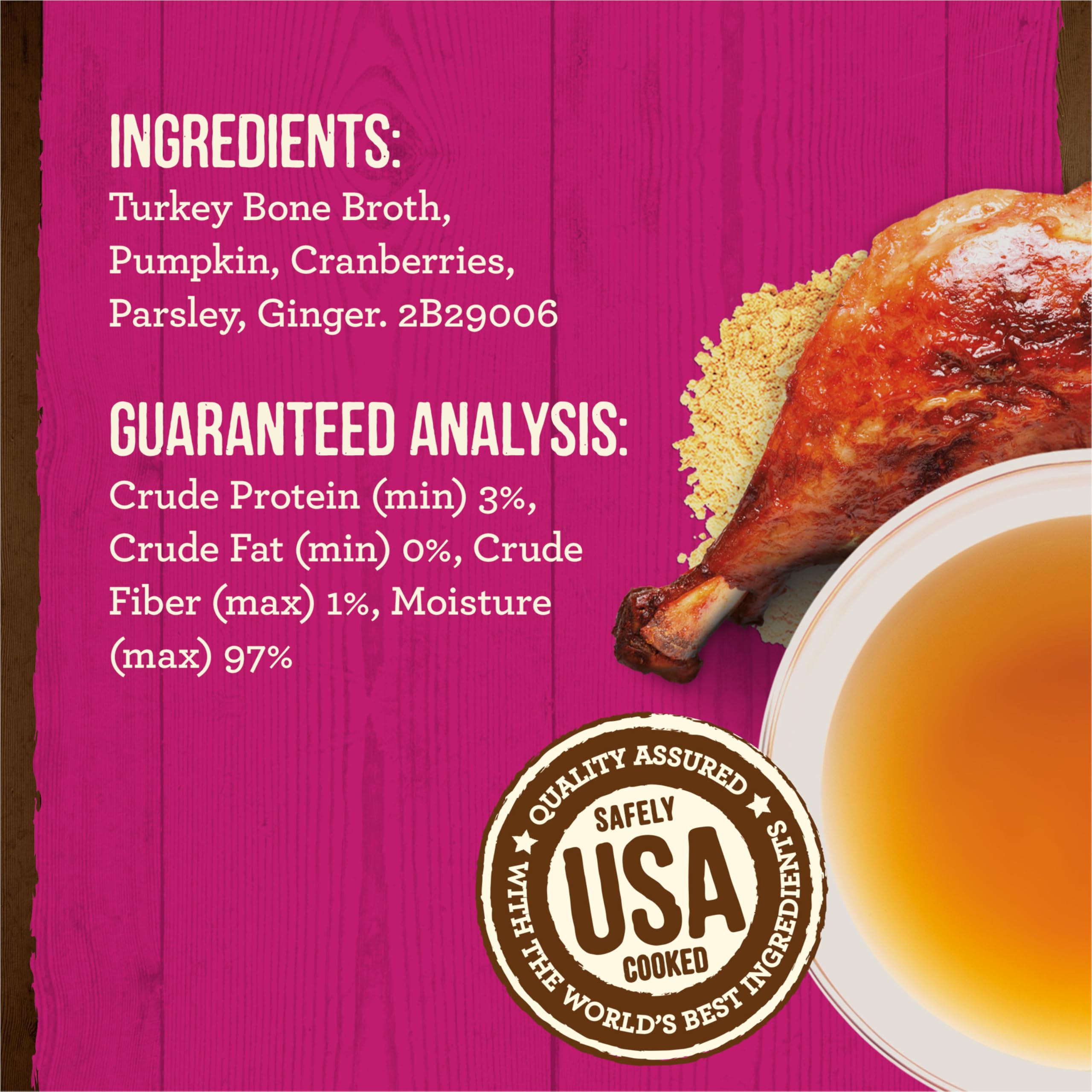 Merrick Grain-Free Turkey Bone Broth Dog and Cat Food Topper , 16 oz. Pouch - Image 9