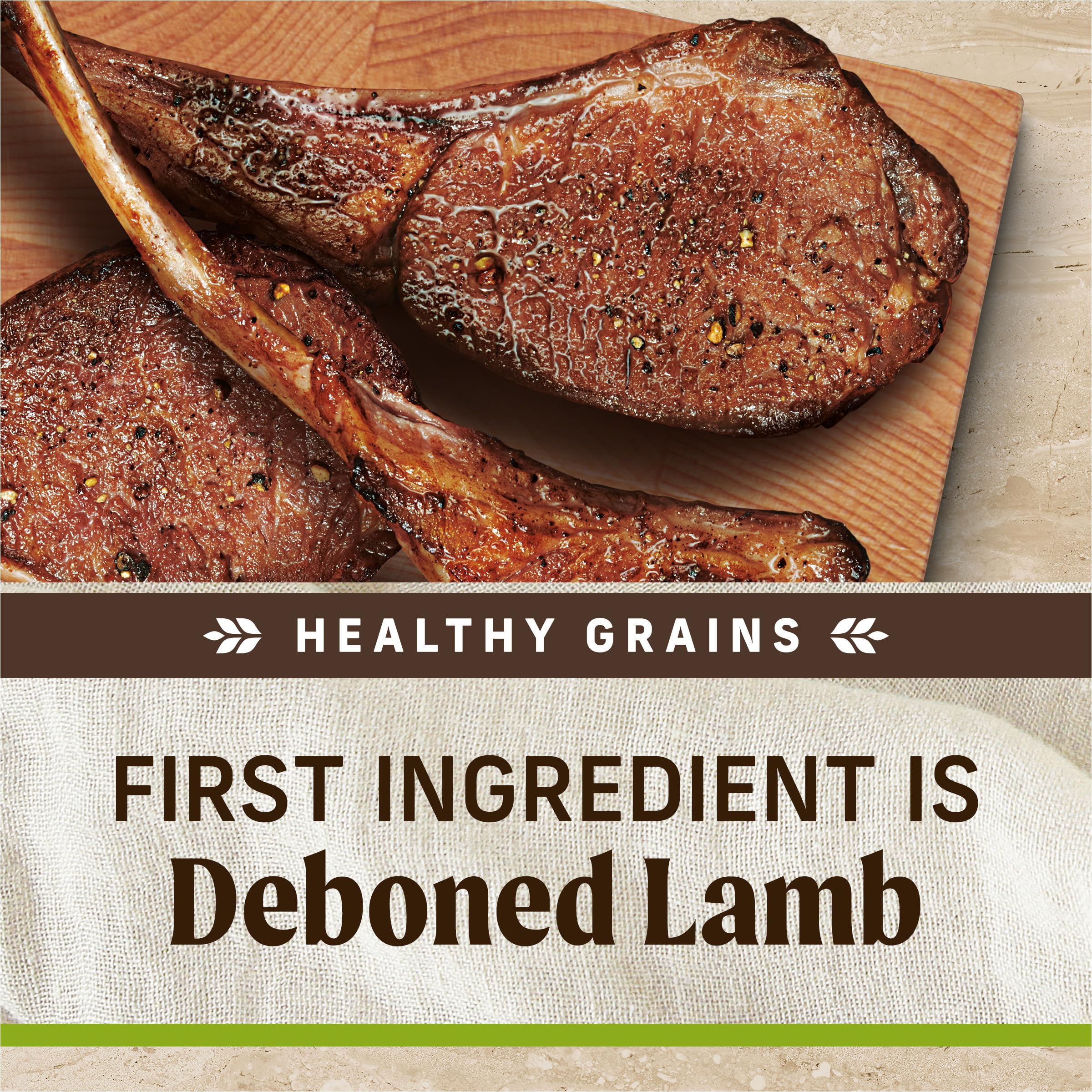 Merrick Healthy Grains Premium Adult Dry Dog Food, Wholesome And Natural Kibble With Lamb And Brown Rice - 4.0 lb. Bag - Image 4