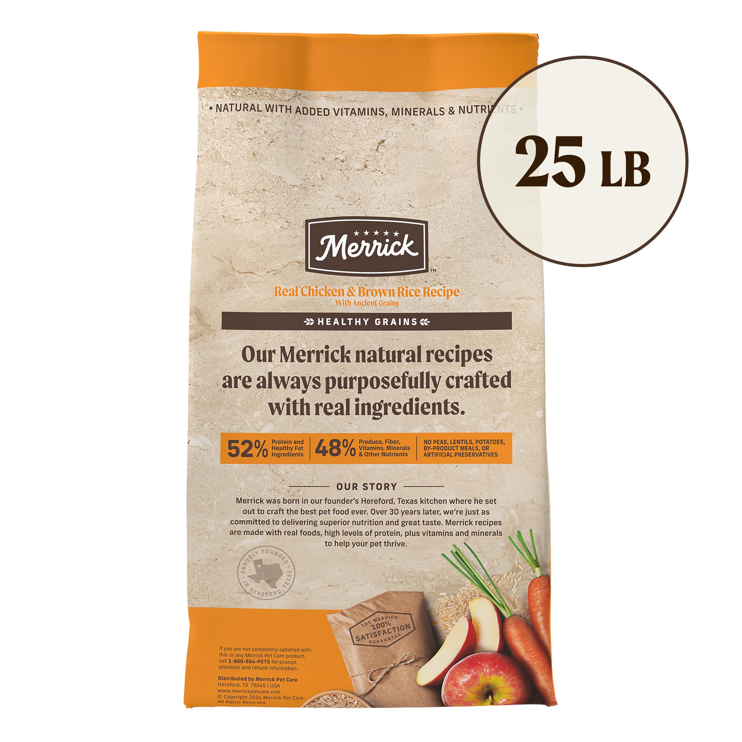 Merrick Healthy Grains Premium Adult Dry Dog Food, Wholesome And Natural Kibble With Chicken And Brown Rice - 25.0 lb. Bag - Image 6