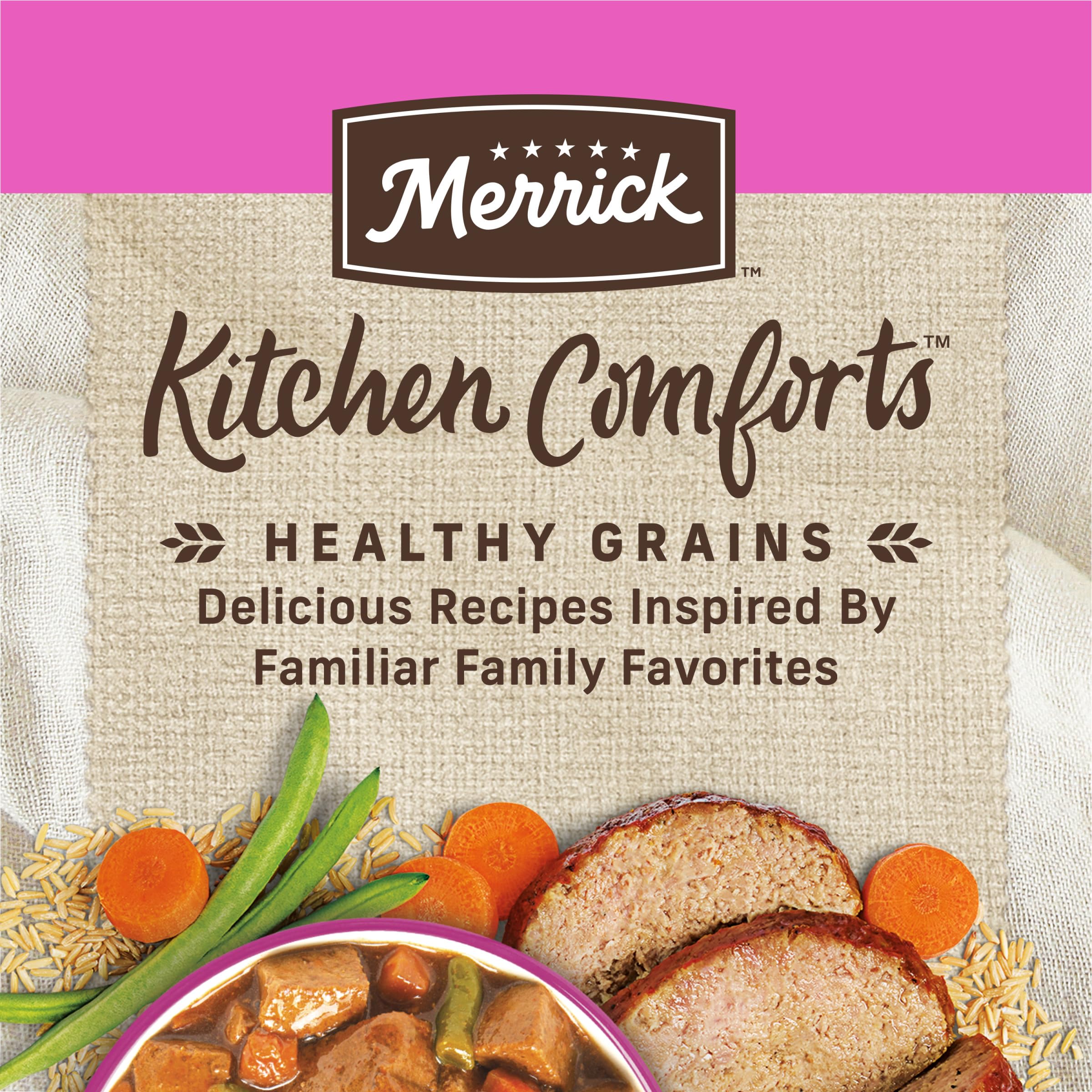 Merrick Kitchen Comforts Healthy And Natural Canned Adult Dog Food, Turkey Meatloaf With Brown Rice And Gravy - (Pack of 12) 12.7 oz. Cans - Image 6