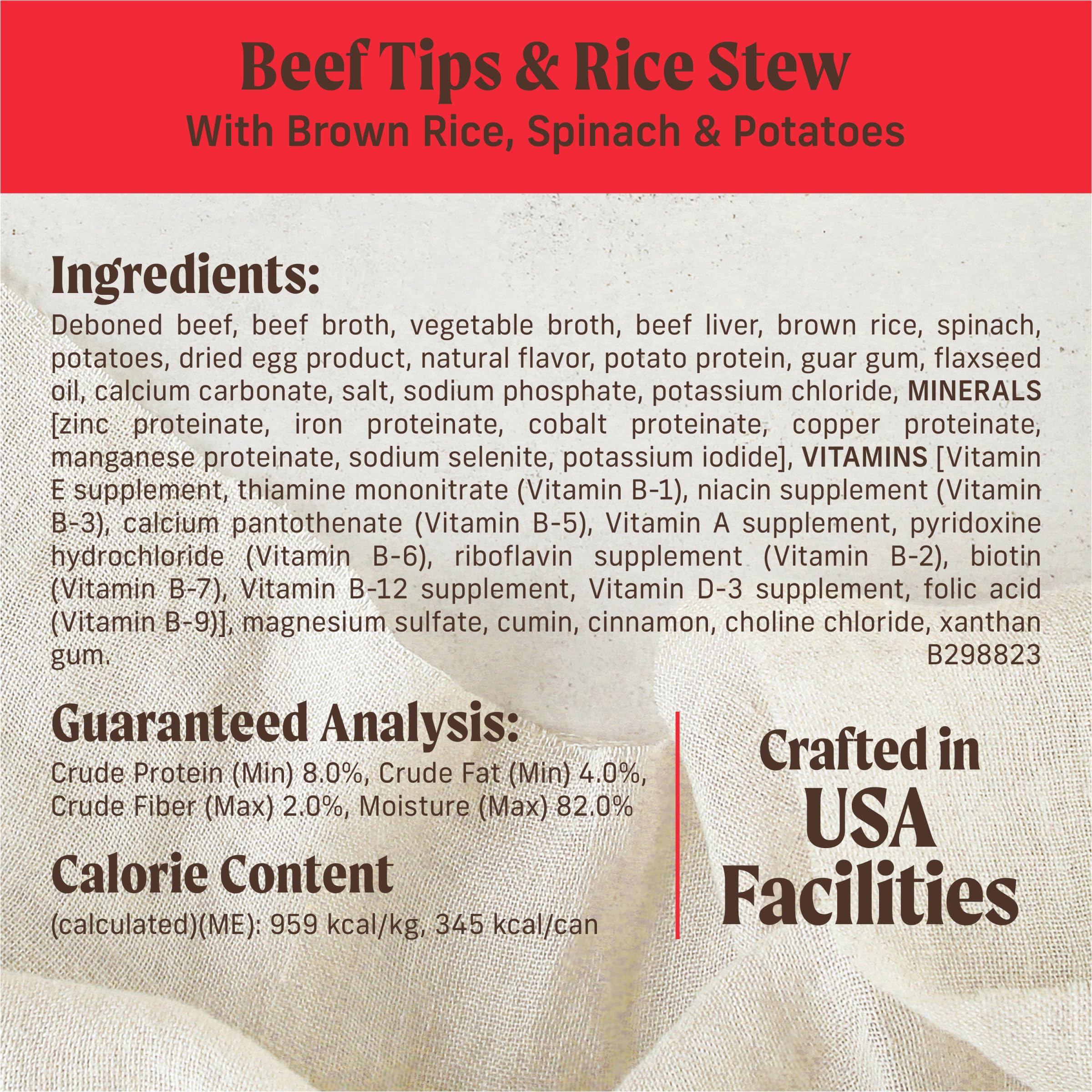 Merrick Kitchen Comforts Healthy and Natural Canned Adult Dog Food with Gravy, Beef Tips and Rice Stew - (Pack of 12) 12.7 oz. Cans - Image 7