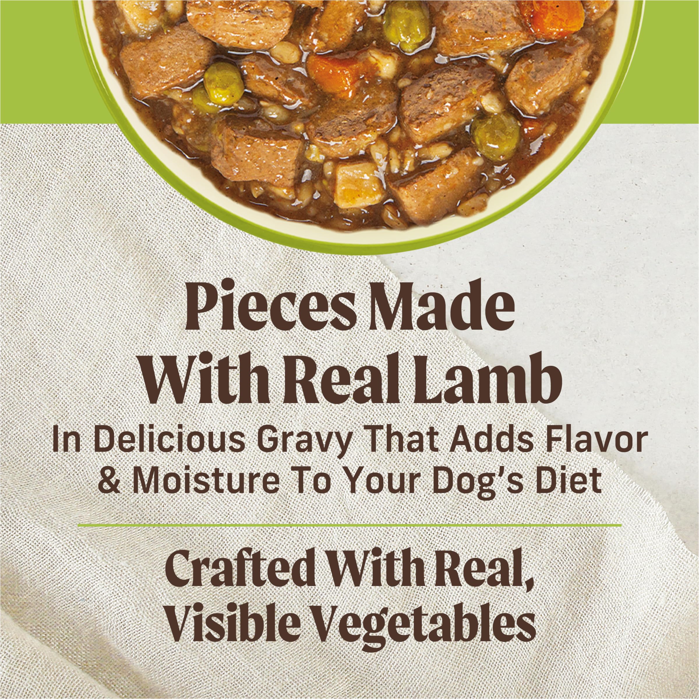 Merrick Kitchen Comforts Healthy Natural Canned Adult Dog Food with Gravy, Shepherd’s Pie with Lamb and Rice - (Pack of 12) 12.7 oz. Cans - Image 3