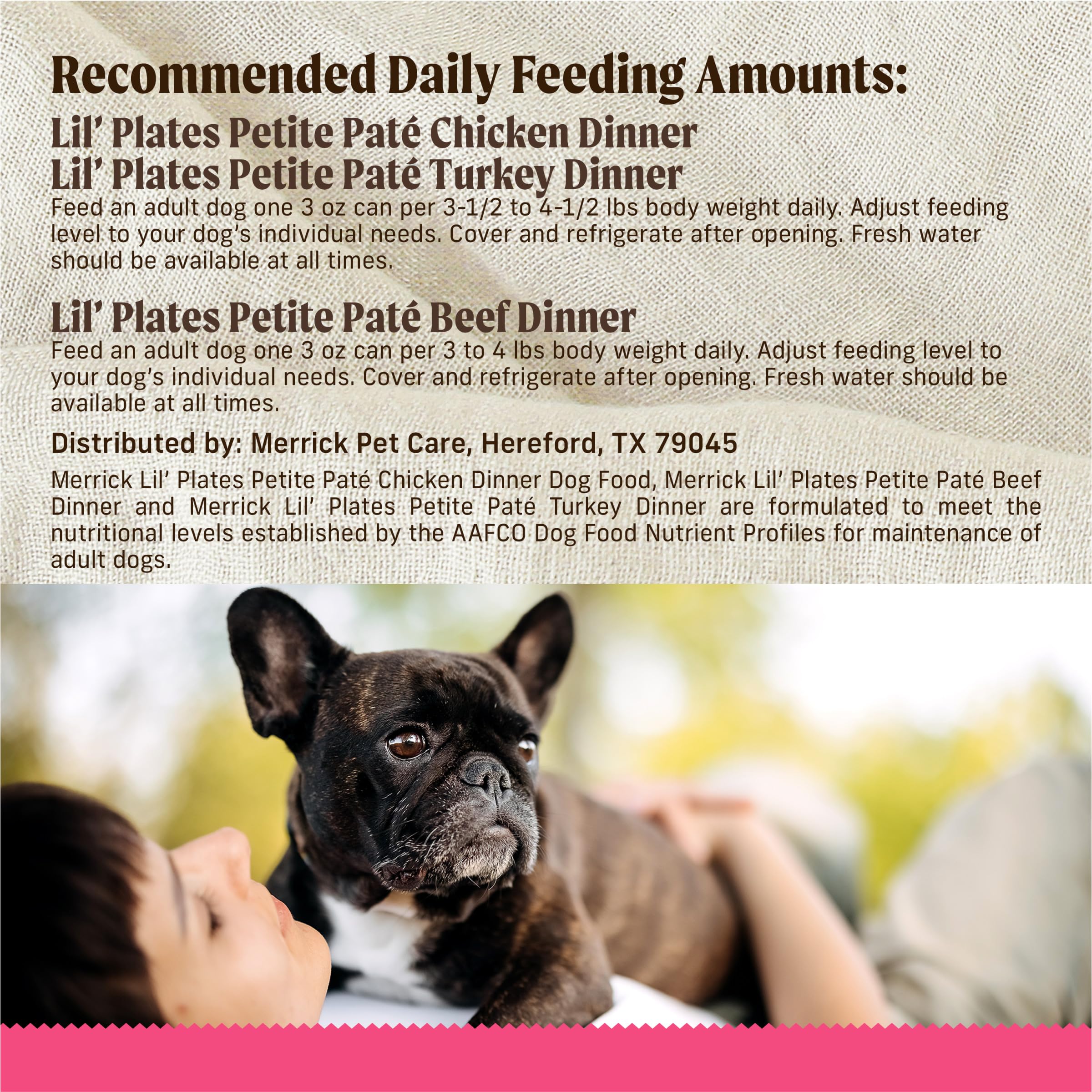 Merrick Lil’ Plates Petite Pates Premium Grain Free Wet Dog Food Variety Pack, Natural Beef, Chicken, Turkey - (Pack of 12) 3 oz. Cans - Image 11