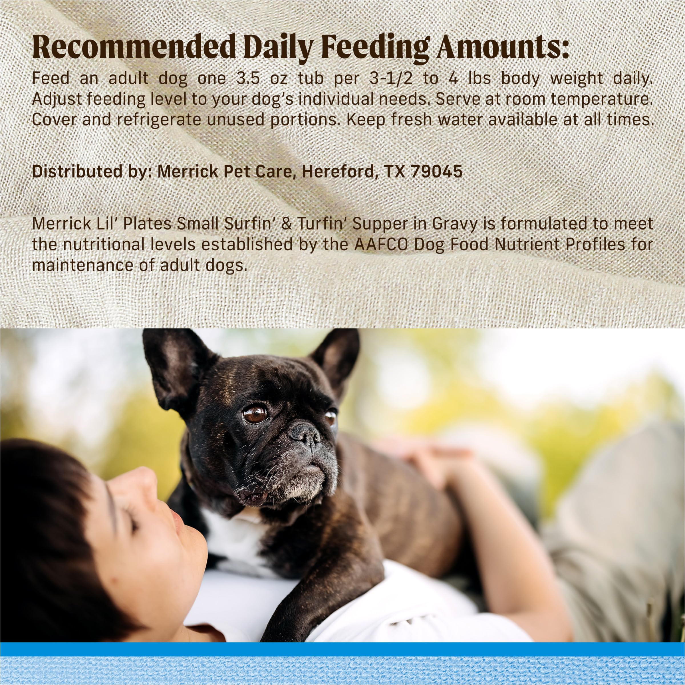 Merrick Lil’ Plates Premium Grain Free Natural Wet Dog Food For Small Dogs Surfin' And Turfin' Supper In Gravy - (Pack of 12) 3.5 oz. Tubs - Image 11