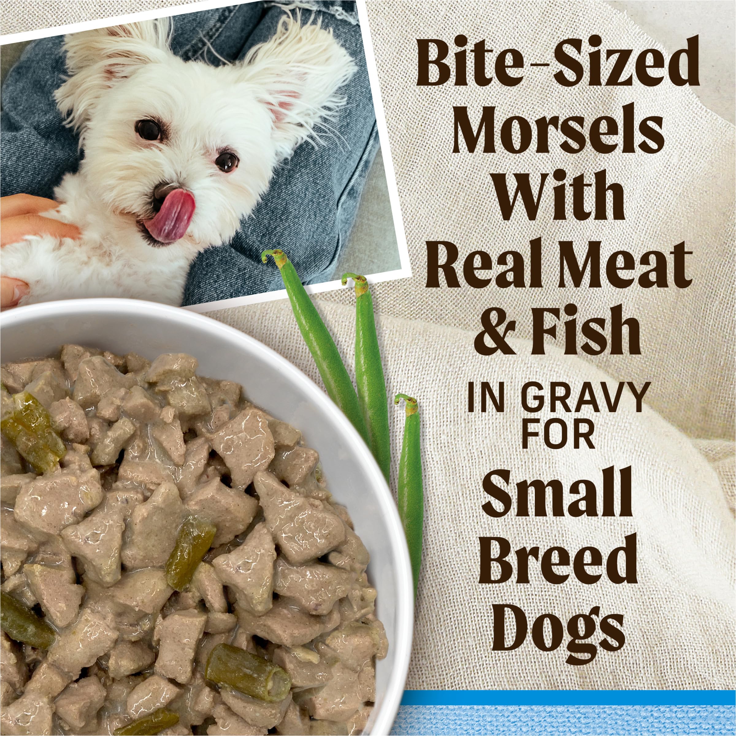 Merrick Lil’ Plates Premium Grain Free Natural Wet Dog Food For Small Dogs Surfin' And Turfin' Supper In Gravy - (Pack of 12) 3.5 oz. Tubs - Image 3