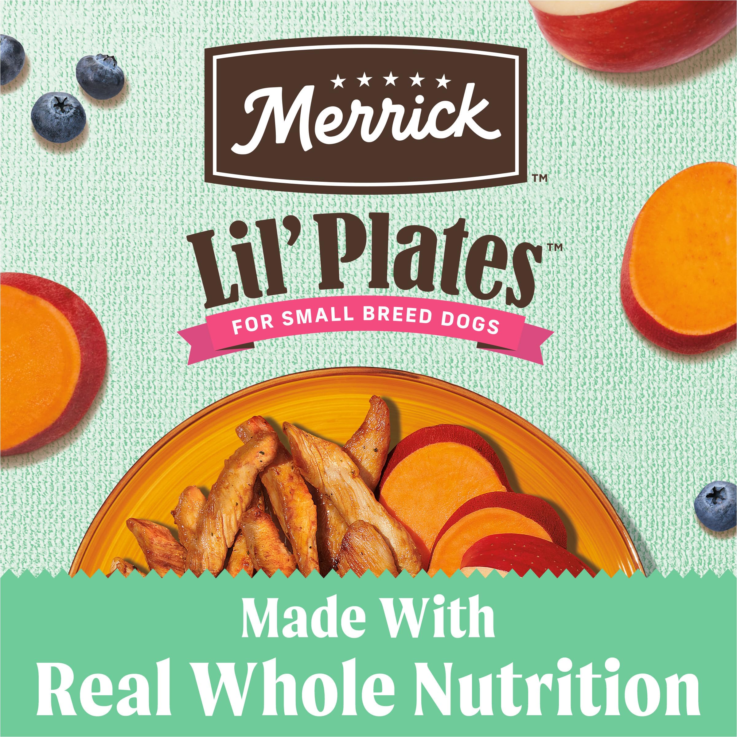 Merrick Lil’ Plates Premium Grain Free Senior Dry Dog Food For Small Dogs, Real Chicken, Sweet Potato Kibble - 4.0 lb. Bag - Image 3