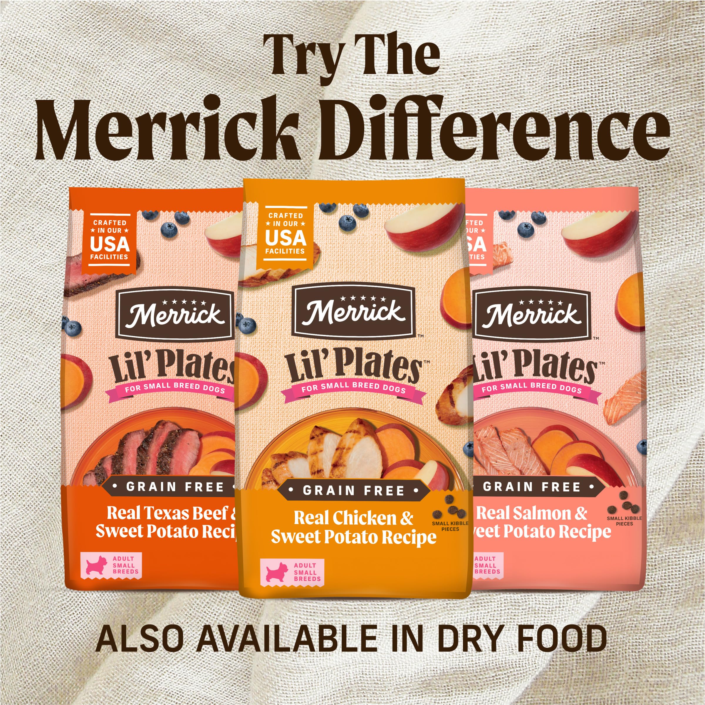 Merrick Lil’ Plates Grain Free Dinner Duos Soft Natural Wet Small Dog Food Variety Pack, Beef and Turkey - (Pack of 1) 2.6 lb. Tubs - Image 8
