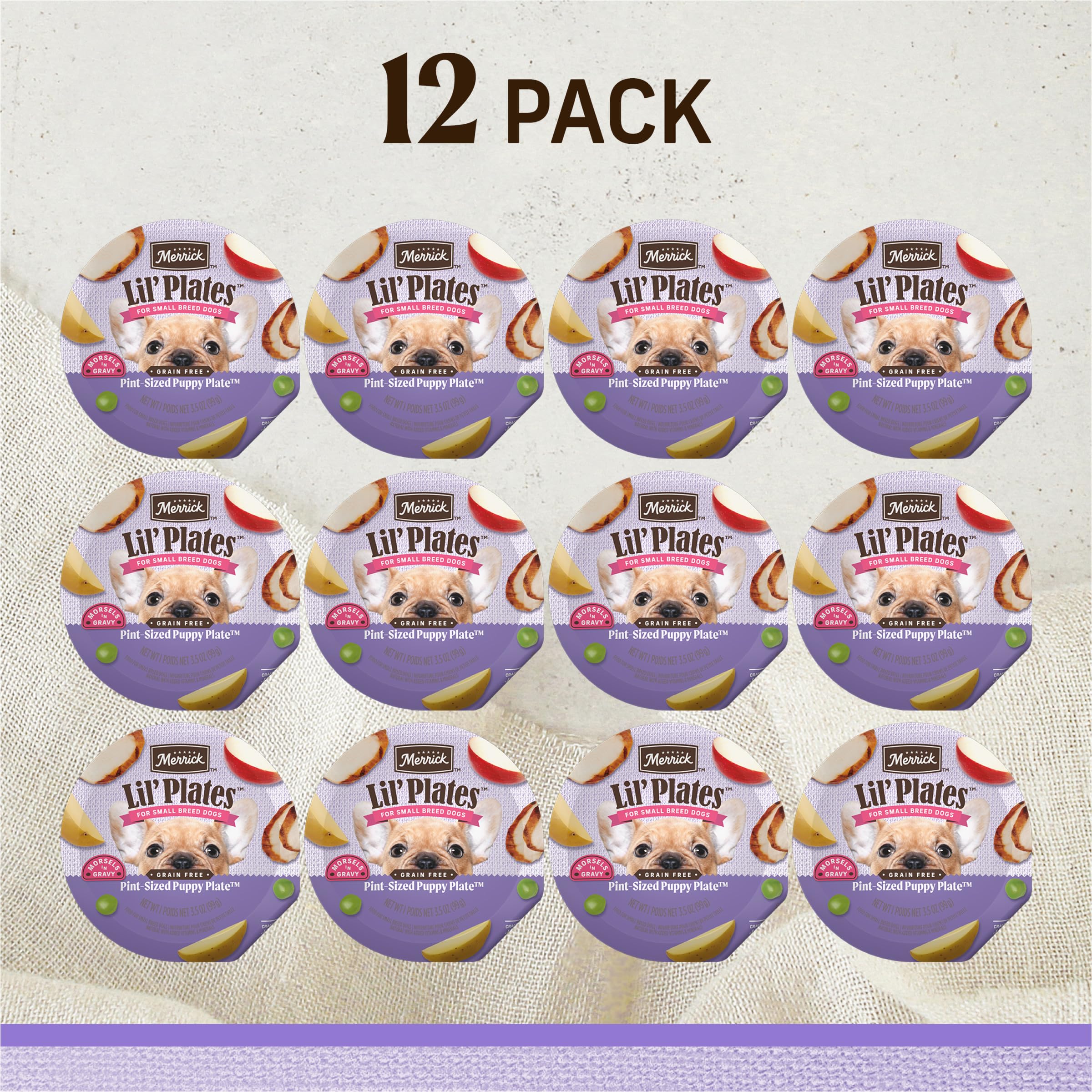 Merrick Lil Plates Wet Dog Food for Small Breed Puppies, Pint-Sized Puppy Plate in Gravy with Real Deboned Chicken, 3.5 oz Tub - Image 4