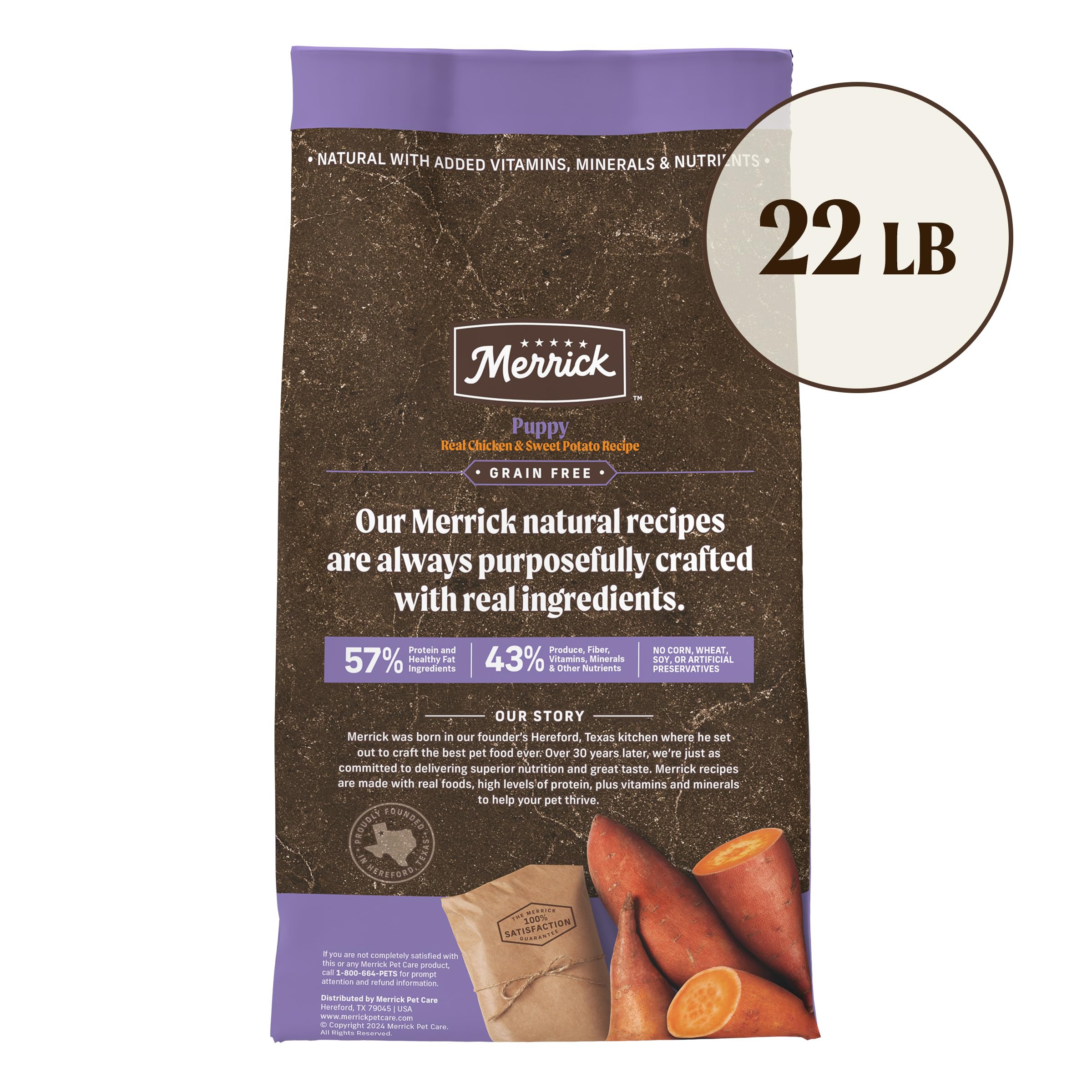 Merrick Premium Grain Free Dry Puppy Food, Wholesome And Natural Kibble With Real Chicken and Sweet Potato - 22.0 lb. Bag - Image 10