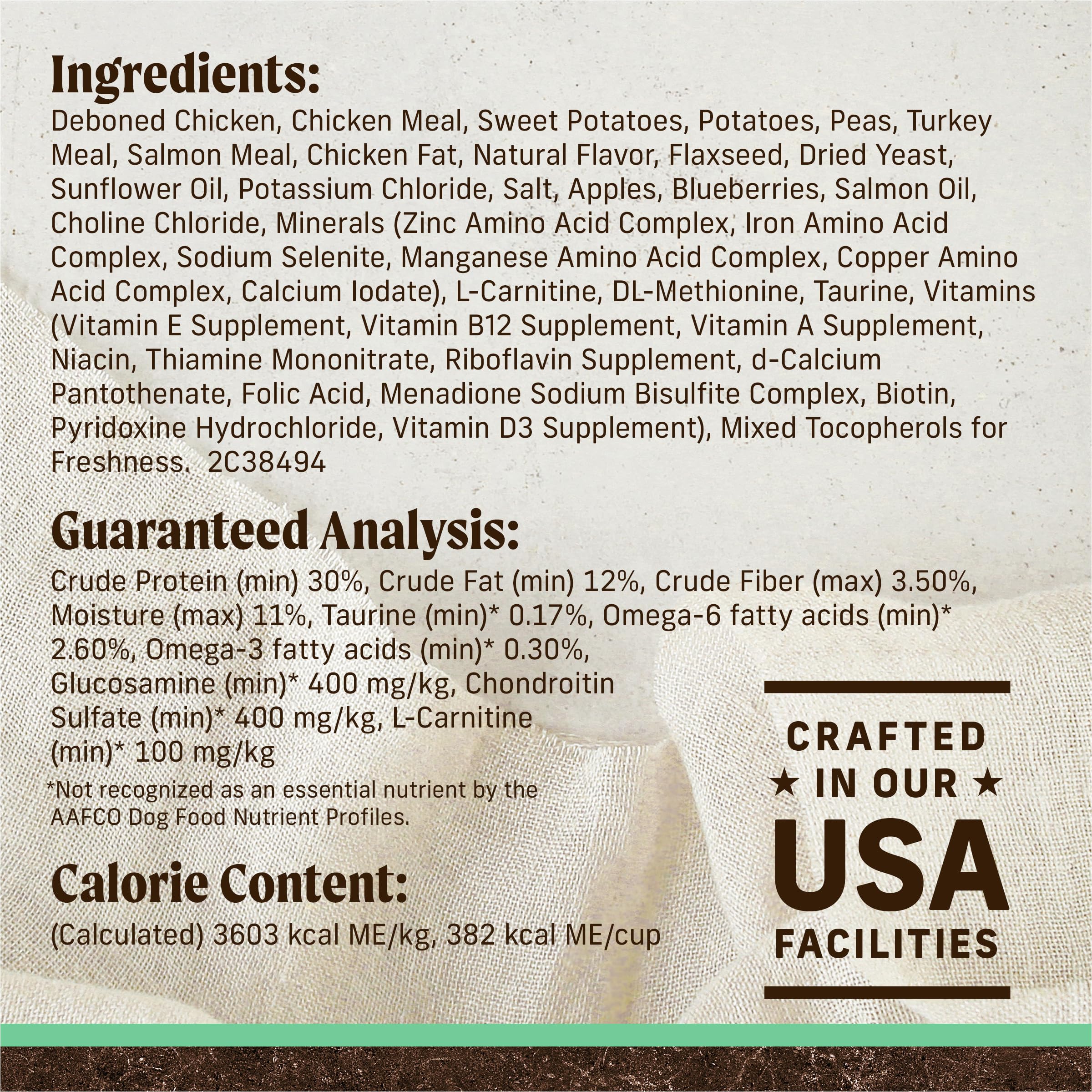 Merrick Premium Grain Free Dry Senior Dog Food, Wholesome and Natural Kibble, Real Chicken and Sweet Potato - 22.0 lb. Bag - Image 4