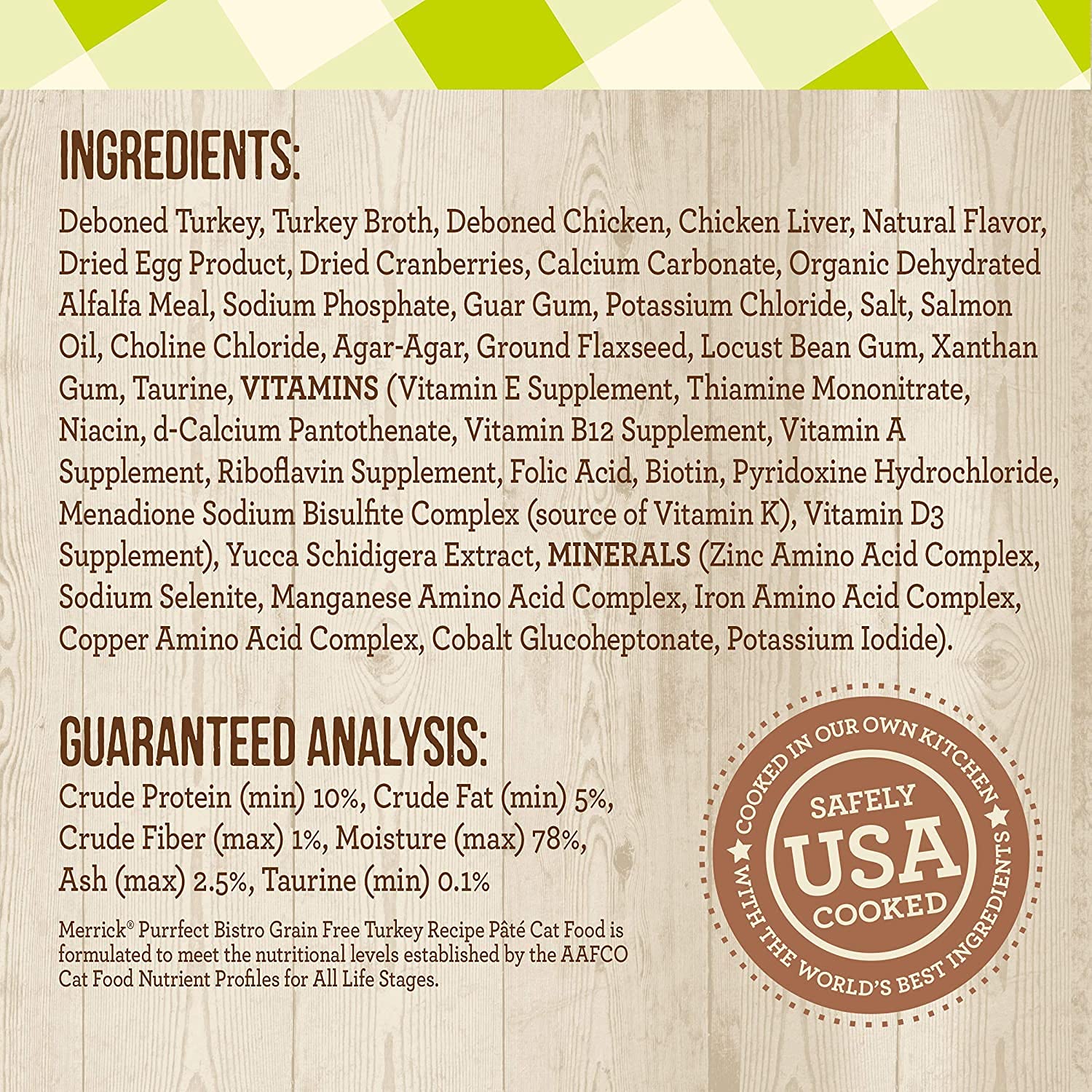 Merrick Purrfect Bistro Canned Wet Cat Food, Turkey Recipe Pâté, Grain Free Natural Cat Food with Added Vitamins & Minerals for All Life Stages, 3 OZ Can (Pack of 18) - Image 8