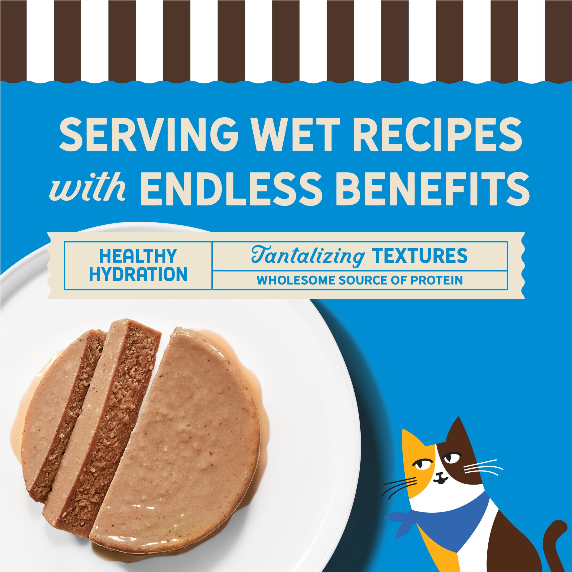 Merrick Purrfect Bistro Grain Free Premium Soft Canned Pate Adult Wet Cat Food, Surfin’ And Turfin’ Recipe - (Pack of 24) 3 oz. Cans - Image 5