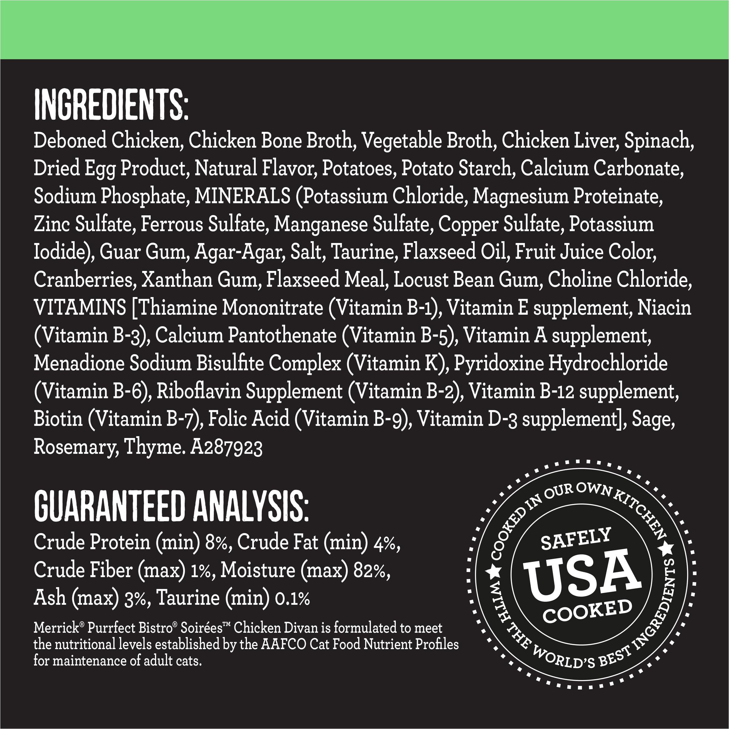 Merrick Purrfect Bistro Soirees Grain Free Natural Wet Canned Cat Food with Gravy, Chicken Divan Recipe - (Pack of 24) 2.75 oz. Cans - Image 6