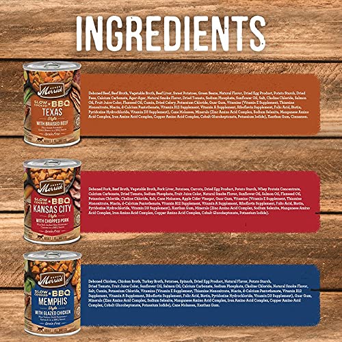Merrick Slow-Cooked BBQ Premium Real Meat Canned Wet Dog Food Variety Pack, Beef, Chicken And Pork Recipes - (Pack of 12) 9.5 lb. Cans - Image 4