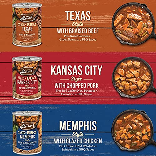 Merrick Slow-Cooked BBQ Premium Real Meat Canned Wet Dog Food Variety Pack, Beef, Chicken And Pork Recipes - (Pack of 12) 9.5 lb. Cans - Image 5